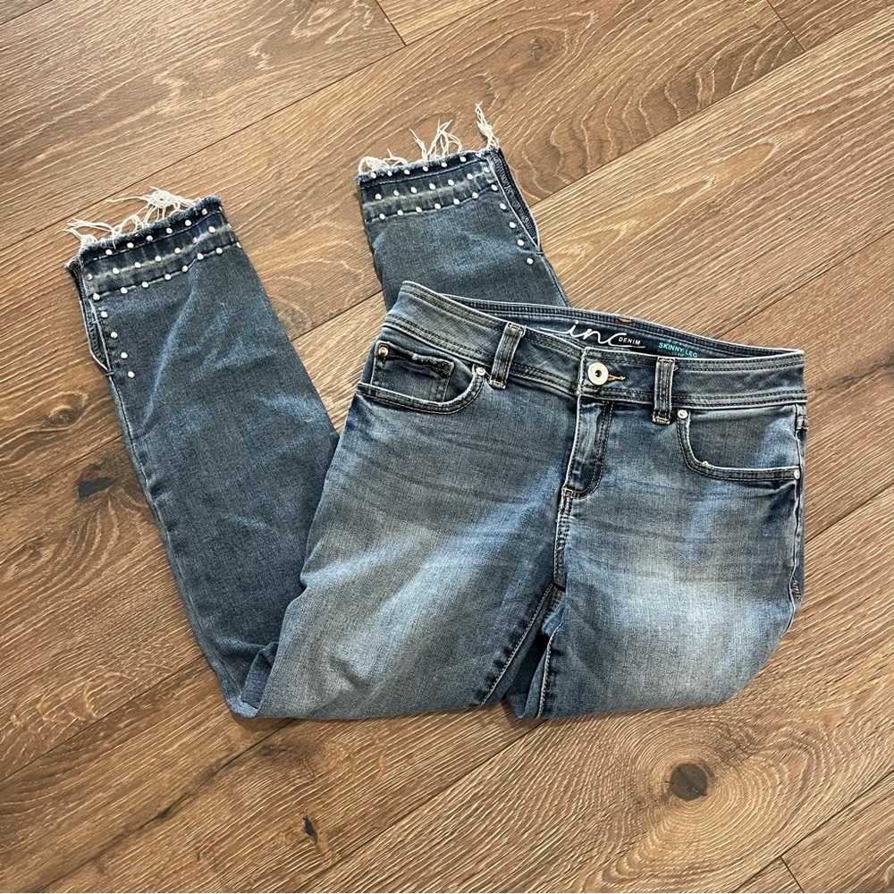 INC Studded Skinny Leg Jean Size 4P